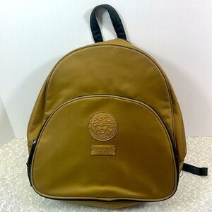 VERSACE Backpack Back Pack Gold Black